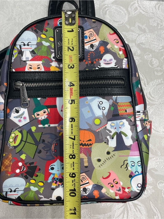 Loungefly The Nightmare Before Christmas Multicolor Backpack & Wallet. Peel-Used main image 13